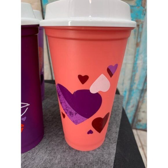 NIB Collectable Starbucks 2020 Valentines Re-useable Hot Cups (Set of 6) - Picture 4 of 14
